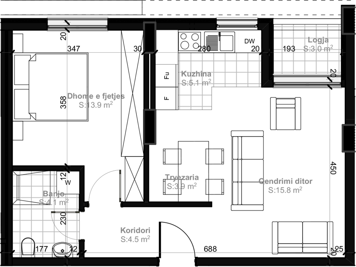Apartment 58.7