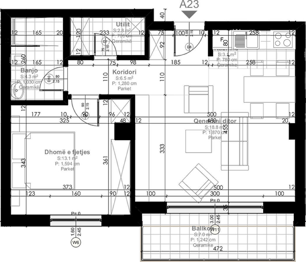 Apartment 63.7